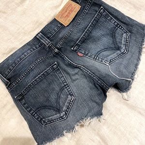 Denim cutoff jean shorts